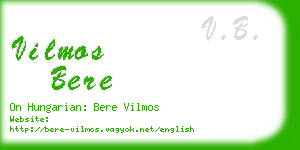 vilmos bere business card